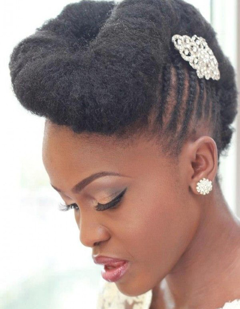 coiffure mariage noire