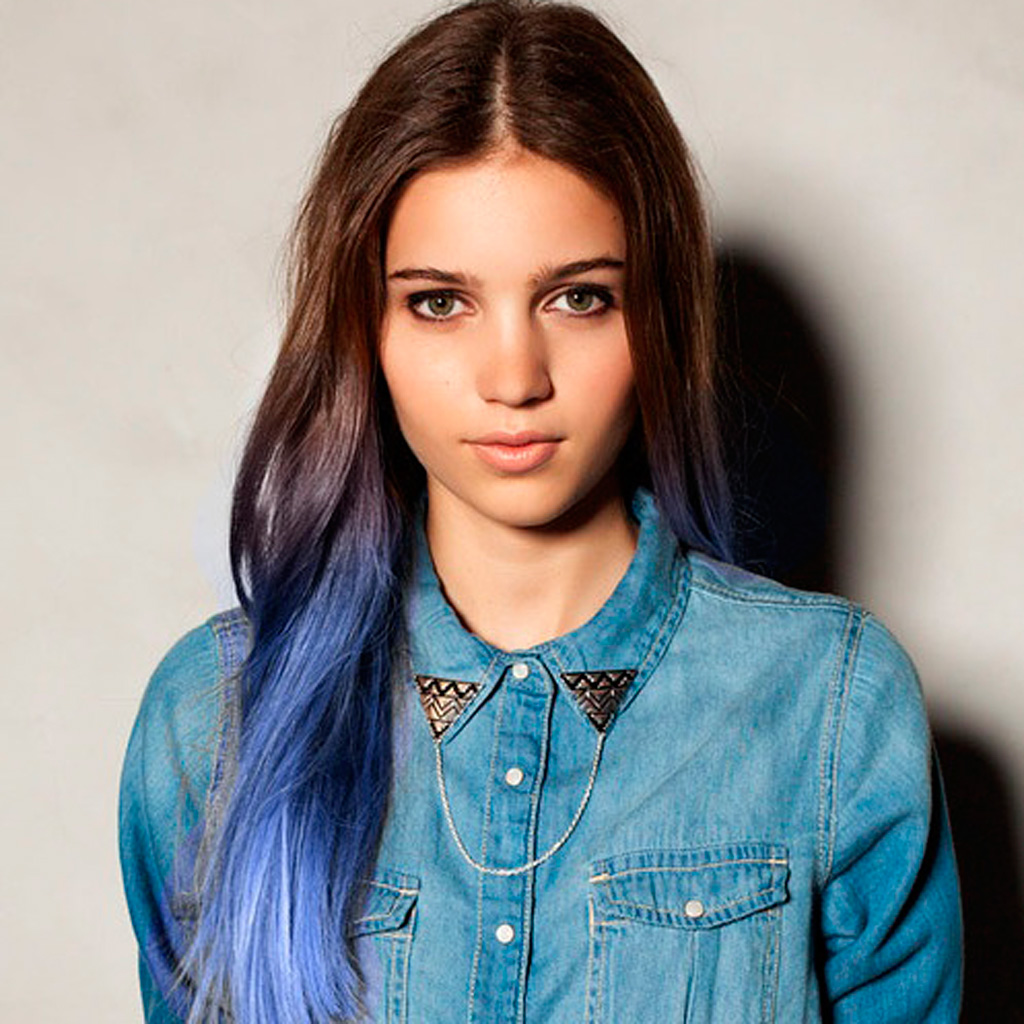 Ombré hair bleu