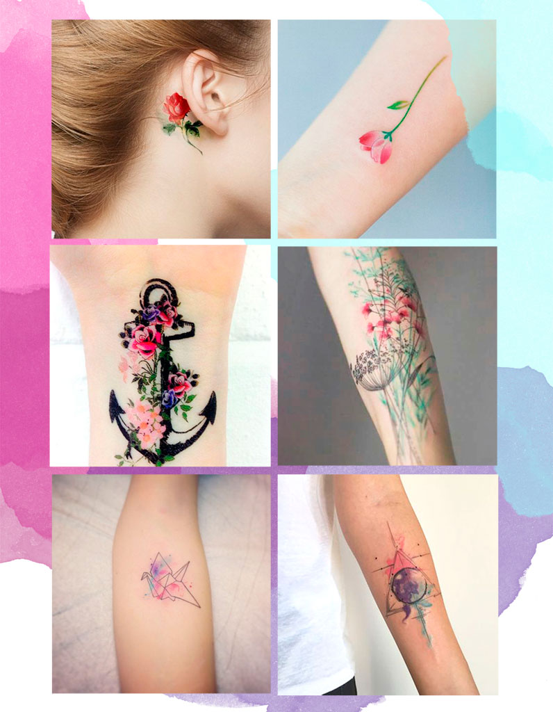 Les plus jolis tatouages aquarelle pour voir la vie en Technicolor