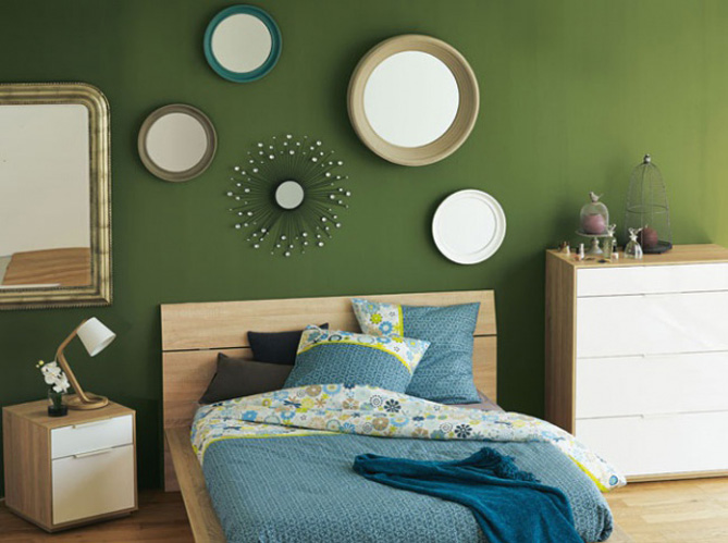 Couleur Chambre En Bleu : Chambre on mise sur des murs colorés Elle Décoration Couleur Chambre En Bleu : Chambre on mise sur des murs colorés Elle Décoration