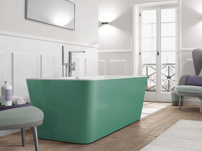 Salle de bains zen elle décoration Coloree de désign salle bains