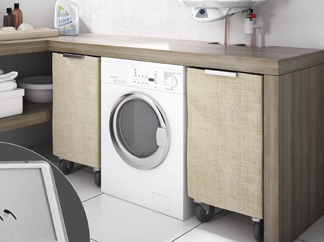 Bien intégrer sa machine à laver dans son intérieur - Elle Décoration