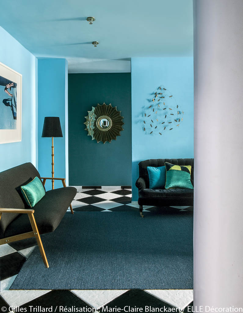 Peindre murs en bleu et vert dans appartement : sympa l ...