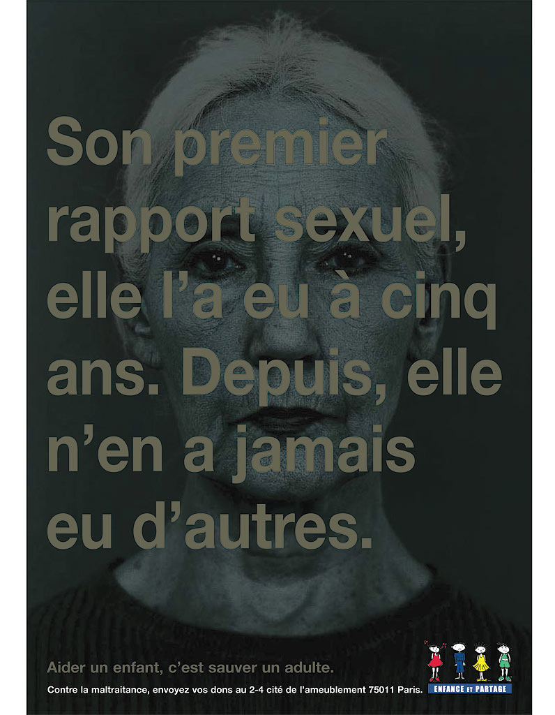 2004 Maltraitance des enfants 20 ans d’affiches chocs Elle